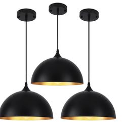 🚨 3 Pack Black Pendant Lights 11.8” Kitchen Island $65 MUST GO!