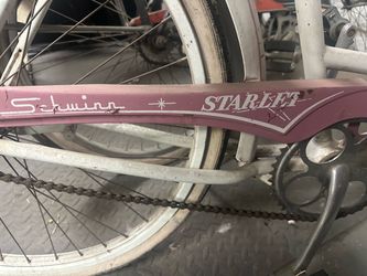 Vintage 1961 Schwinn Starlet – Original Rose/White – Cadet Odometer