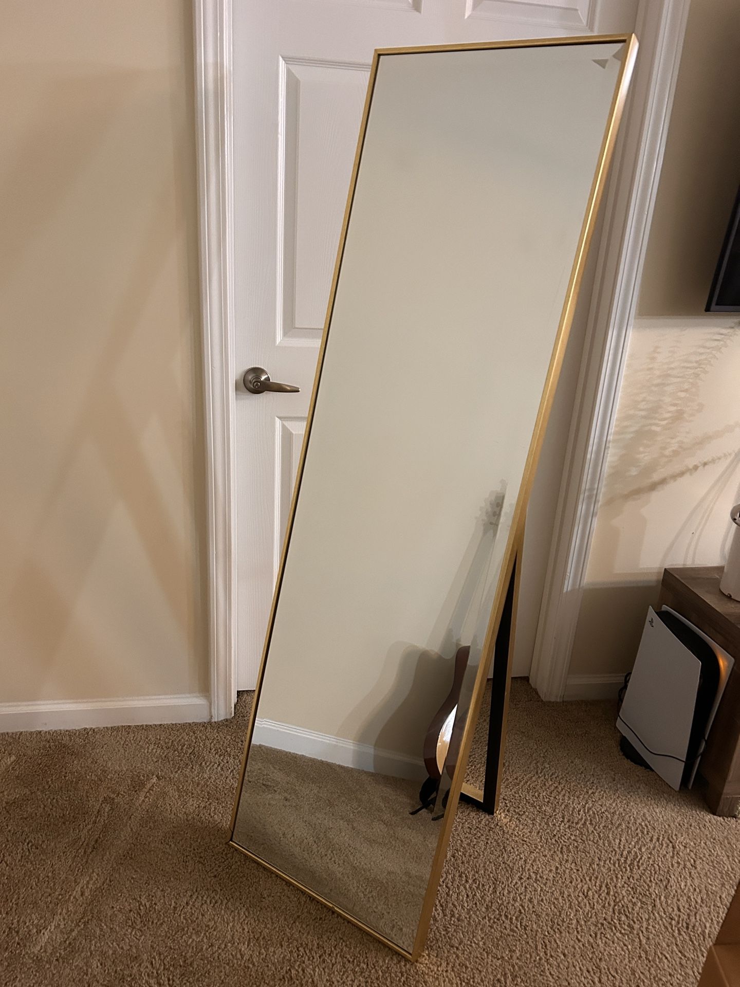 Gold Rim Floor Mirror Moving Out Sale