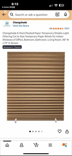 Changshade 6-Pack Paper Shades (Brown)