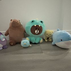 Six Animal Plushies Pack - All New With Tags