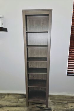 Tall wooden bookshelf shelving unit - 6 shelves 78" H x 19" W x 13-1/2" D