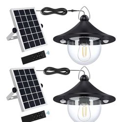 Solar Shed Light Outdoor Indoor 3000LM Solar Lights Daytime , Double Motion Sensor & 5 Lighting Modes, Solar Indoor Lights for Gazebo, Shed, Garage, B