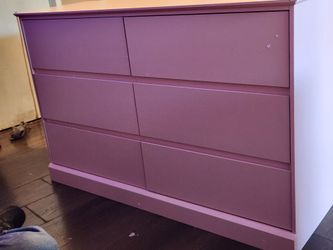 ‼️NEW AND ASSEMBLED ‼️ it has a small damage  see last pic nothing bad Bedroom Dresser 6 Drawer Storage Chest of Drawers Double Dresser Storage Side C