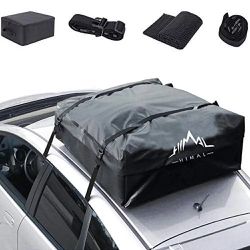 NEW Himal Car Rooftop Cargo Carrier 15 Cubic Feet Heavy Duty Waterproof Vehicle Soft-Shell Rooftop Bag with 8 Straps and 2 Zippers Fits All Vehicles w