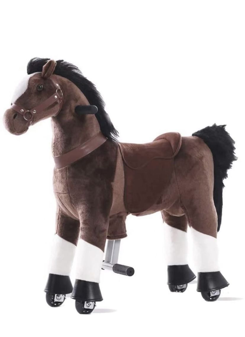 Gidygo Kids Ride on Zebra Riding Horse Toy Pony Rider