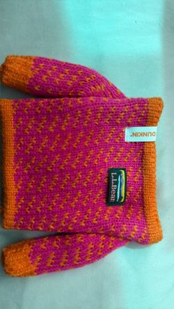 L.L. Bean Dunkin Donuts coffee sleeve sweater