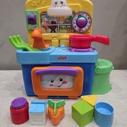 🍲 Fisher-Price Toddler Learning Kitchen Toy w/ Lights & Sounds + Accessories