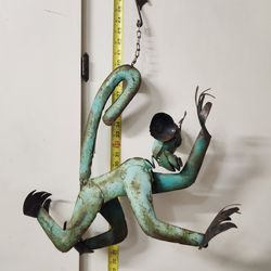 Metal Monkey Hanging Garden Art