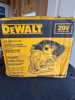 DEWALT 20V MAX Cordless Jig Saw (Model: DCS331B). The tool itself is 100% brand new and never used.