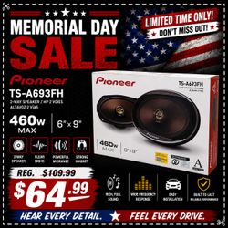 Pioneer TS-A693FH 1-Set 6x9 Inch 2-Way Coaxial Speaker System 460 Watts 🚨 Payment Options Available 🚨 No Credit Needed 🚨