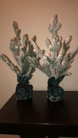 Mini Artificial Snow Trees