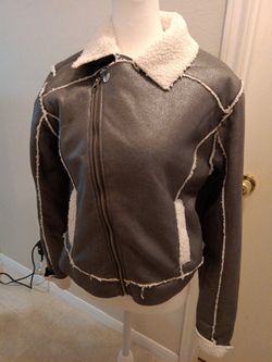 Chamarra Color Plateado Size M