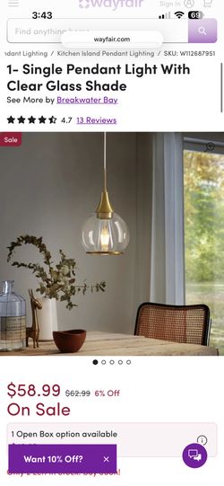 Breakwater Bay Single Pendant Light