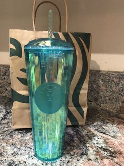 Starbucks Teal Mermaid Iridescent Tumbler