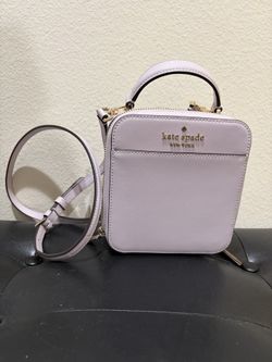 Kate Spade Lilac Purple Daisy Train Case Crossbody Purse 