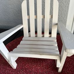 Vtg.white Folding Adirondack Doll Chair