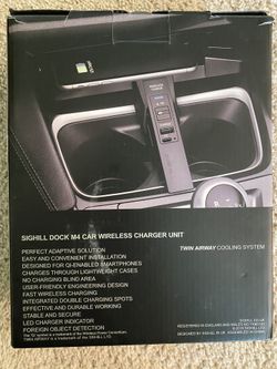SIGHILL Wireless Car Charger Compatible with BMW Accessories (2013-2015) 3 Series 4 Series All Models (2014-2020) M3 M4 All Models.Qi 15W MAX, 2-Port
