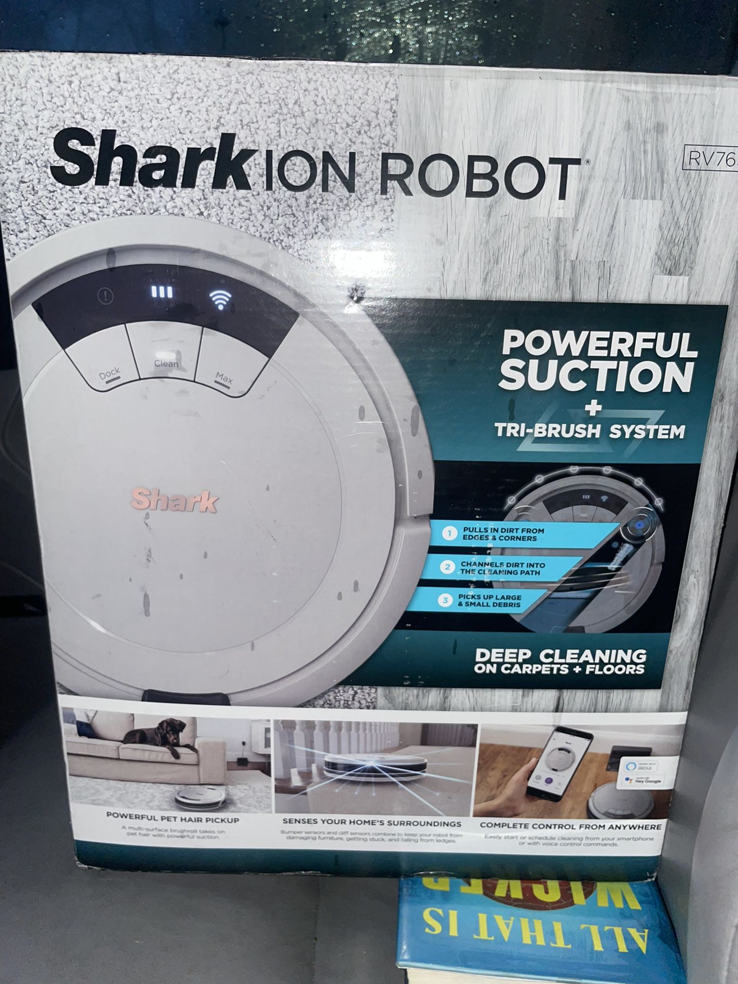 Shark Ion Robotic Vacuum RV763 Tri-Brush System NIB!