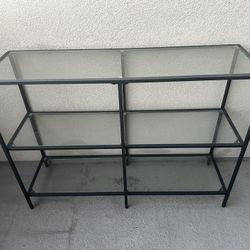 3 Tier Glass Console Table 