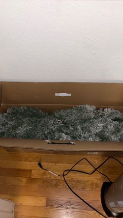Flocked Artificial Christmas Tree in Box