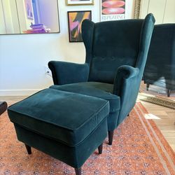 IKEA Strandmon Wing Chair And Footstool