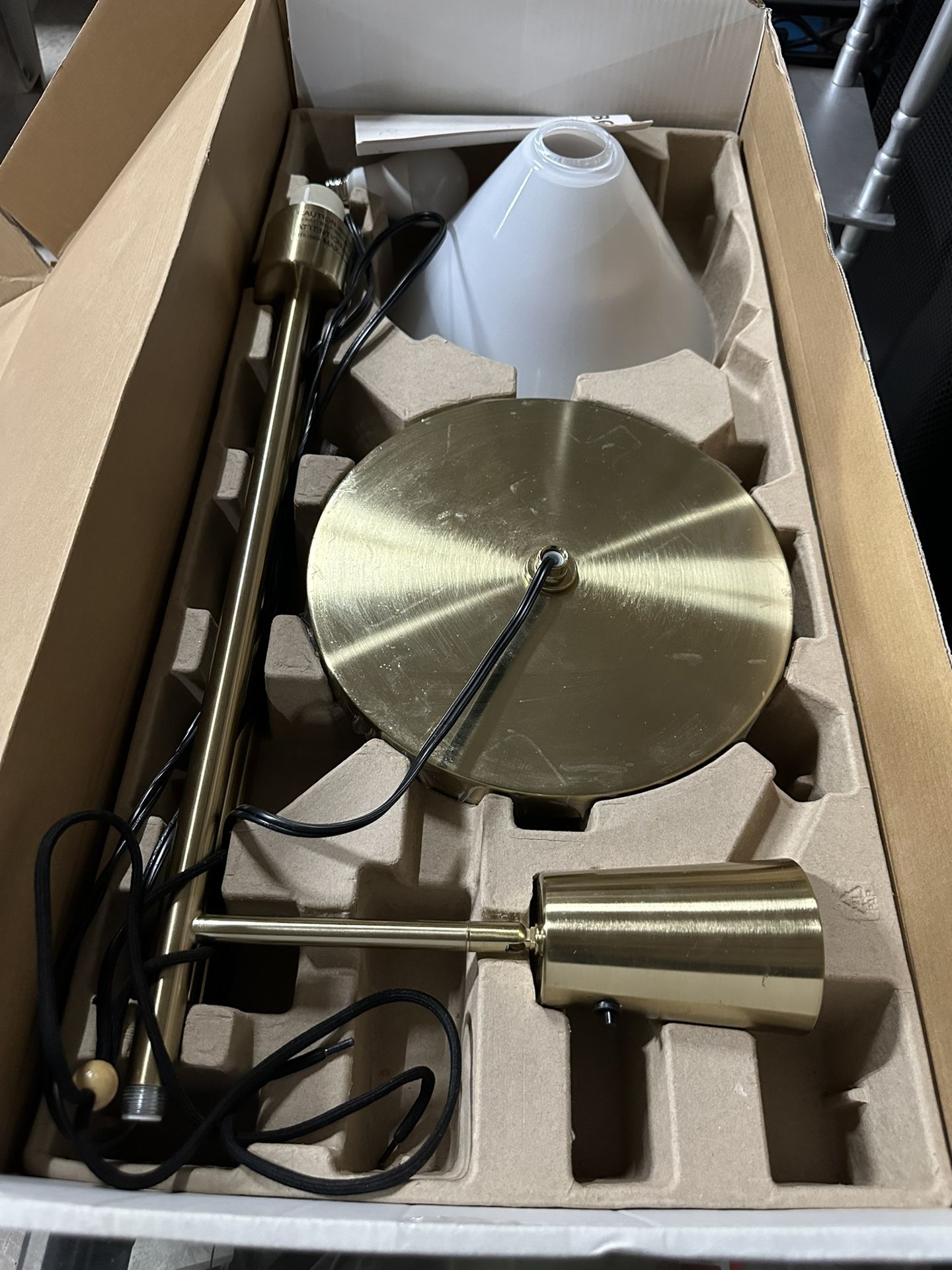 IKEA FLUGBO Floor uplighter/reading lamp, brass (Plastic Film On base - No Scratches)  - Delivery Available!