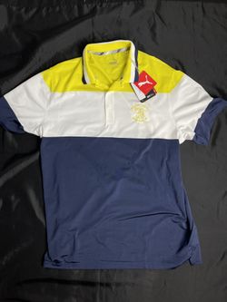 Puma Golf Nineties Large Dri-Cell Blazing Yellow Polo
