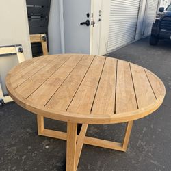 Round Teak Dining Table – Restoration Hardware