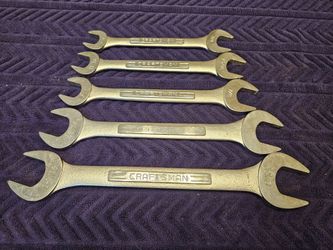 Vintage Craftsman Wrench Set USA Forged V VV Series 6pc Open End SAE Tool Lot 1960s 1970s Mechanics