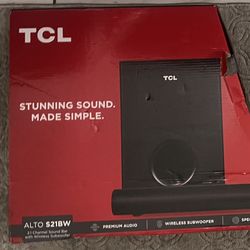 TCL Sound Bar And Subwoofer 