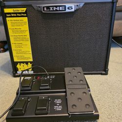 Line 6 Spider Jamm 75 watt amp  with FBV Express MKII pedal. 