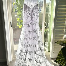 Brand New White Floral Wedding Dress/Event Dress