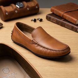 Moral Code Men’s Leather Driving Loafers