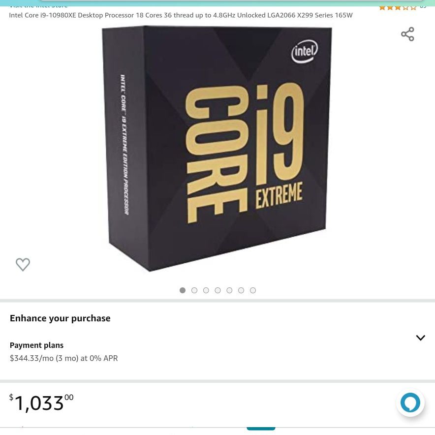  Intel Core i9-10980XE Desktop Processor 18 Cores 36 thread up  to 4.8GHz Unlocked LGA2066 X299 Series 165W : Electronics