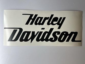 Black Harley Davidson Logo Vinyl Sticker