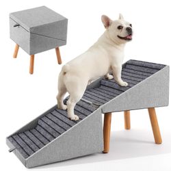 Ziluce 17'' Dog Ramp Stairs for Couch – Comfort & Joint Care 😍❗️🐾🩶