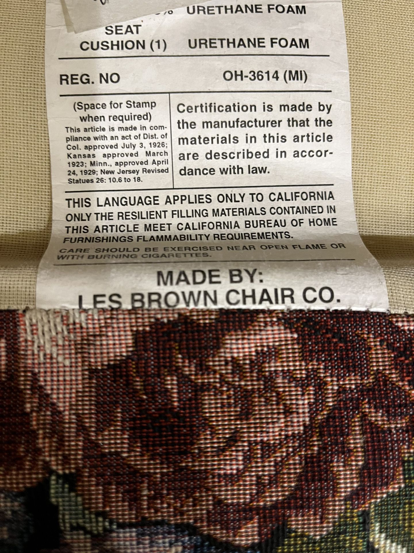 Les Brown Chair Company Wingback
