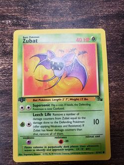 Rare 1st edition zubat 57/62 misprint error card