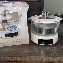 Low Carb Glass Mini Rice Cooker / Hotpot (2-Cup Capacity)