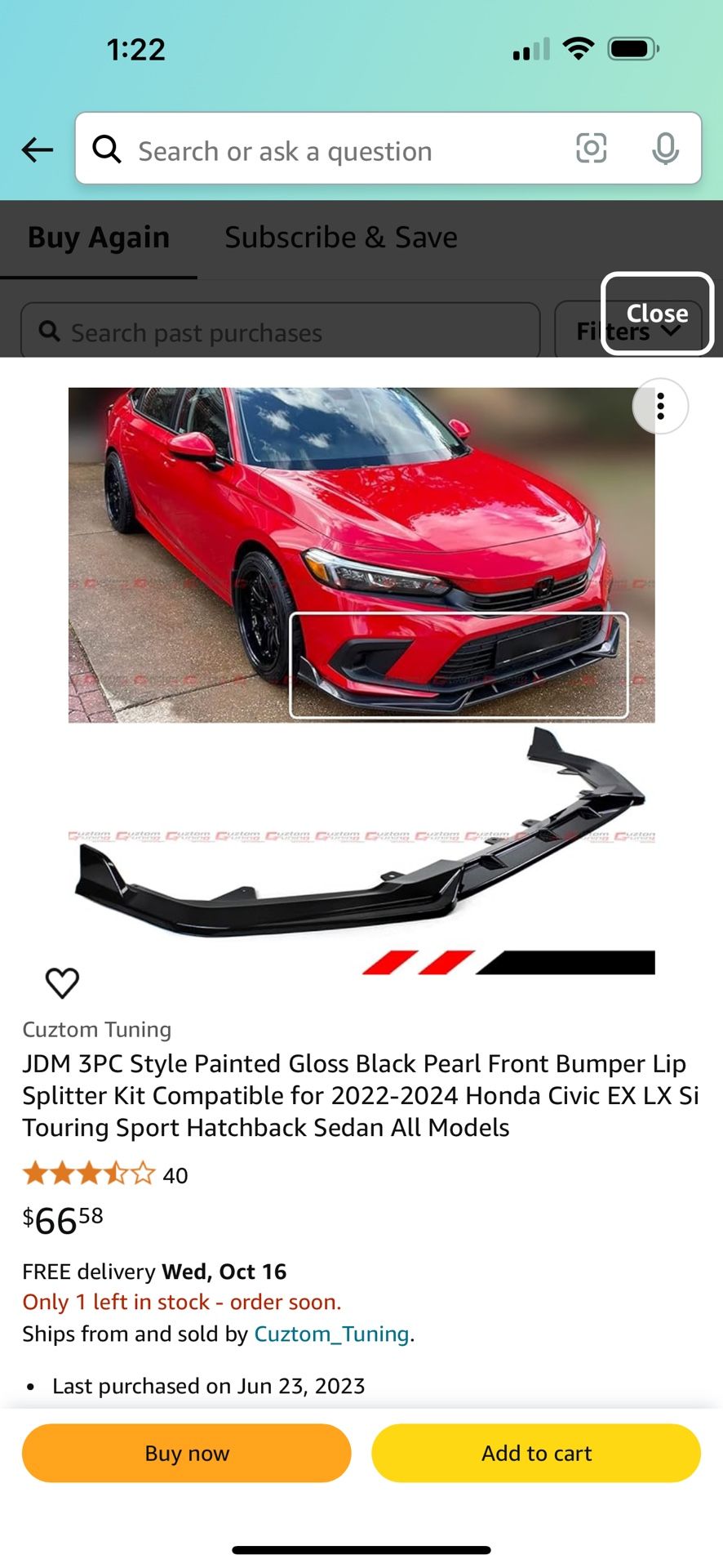 11th Gen Civic Lip