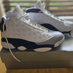  Nike Men's Air Jordan 13 Retro Sneakers White French Blue Size 10