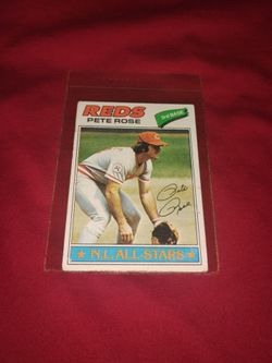 Vintage Old 1977 Pete Rose Baseball Card - Topps NL All Stars #450