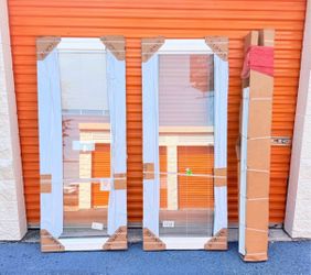 Jeld wen 60 in. x 80 in. V-4500 Contemporary White Vinyl Multi slide Full Lite Sliding Patio Door w/Blinds