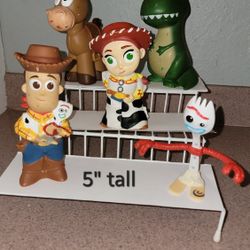 Toy Story Disney Pixar Plastic Dolls: Jesse, Woody, Rex,  Bullseye, 5” Tall  Bath Toys
Forky not a bath toy. $8 each
Pick up in Harlingen near Walmart