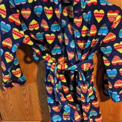girls size 4-5 colorful bathrobe 