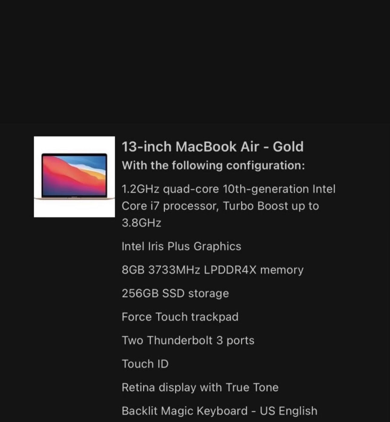 2020 MacBook Air