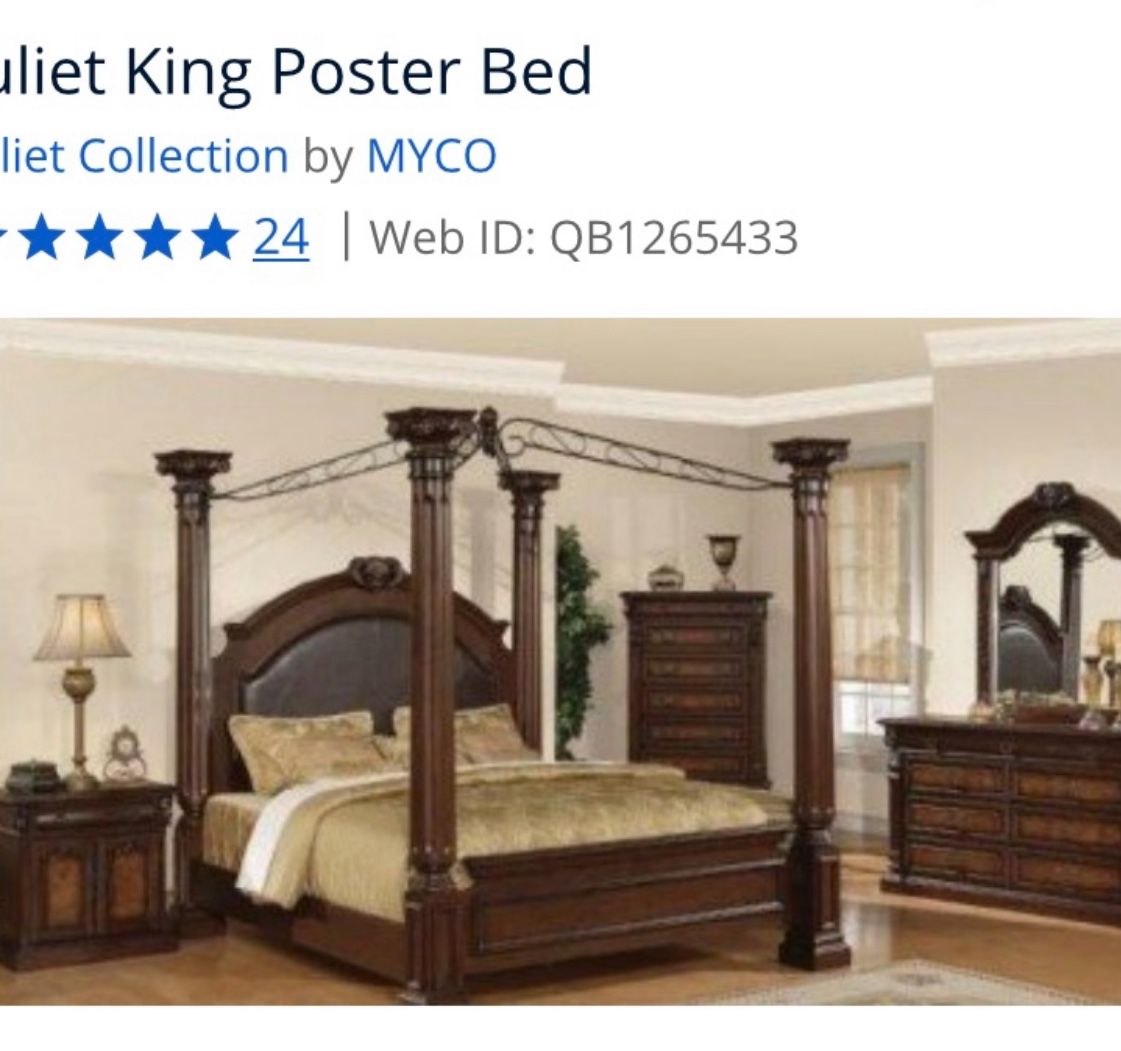 King Juliet Poster Bedroom Set