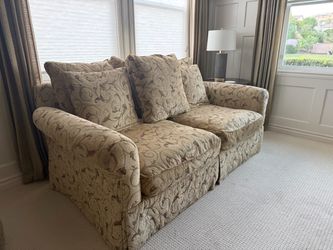 Sofa - chenille and down filled