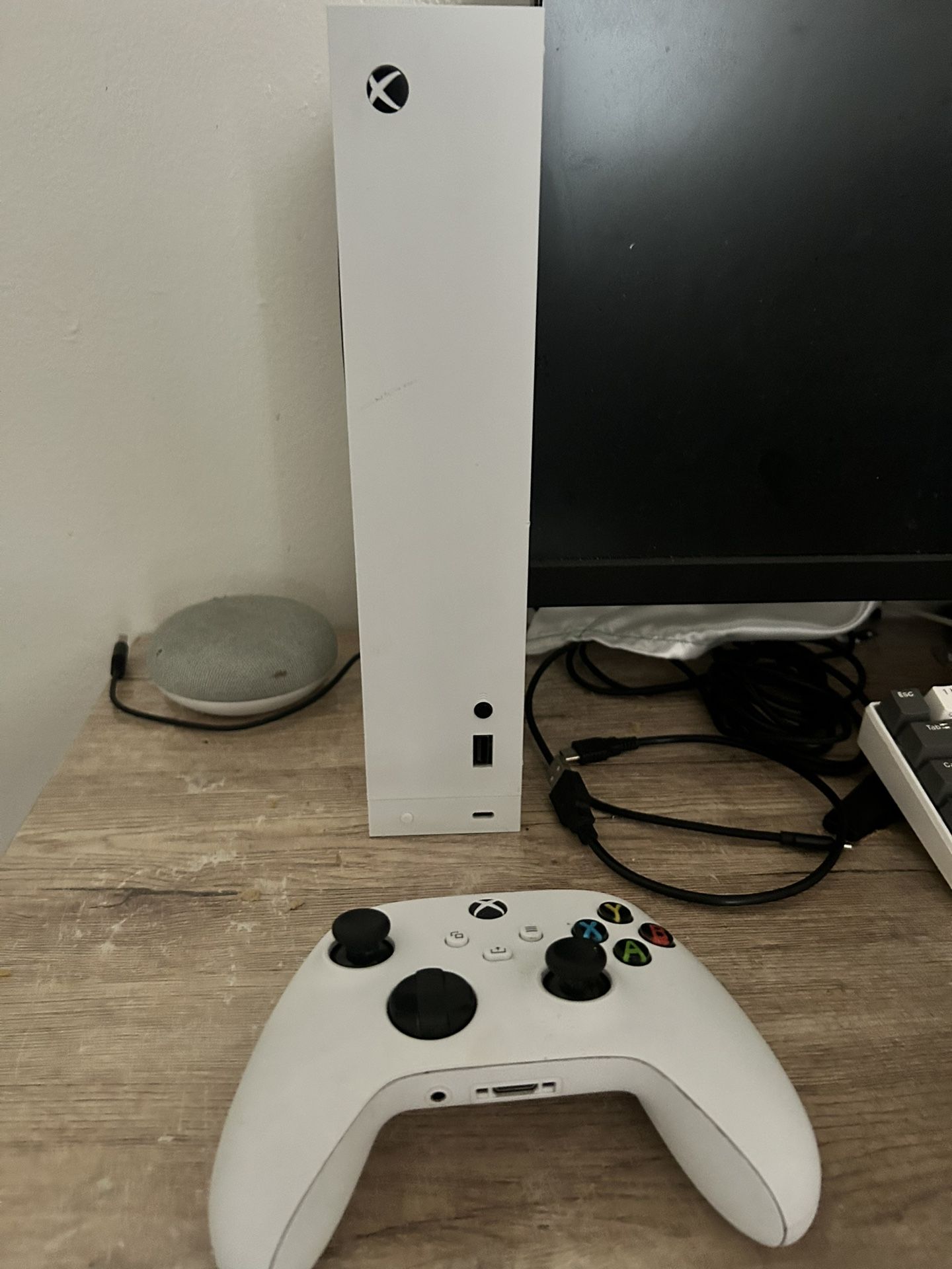 Xbox Series S And Ferrari Steering Wheel And Peddles